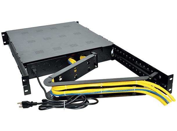 19" rack PSU-chassis for adgangskontroll Inntil 2xLP1502, utg. med PTC-sikring