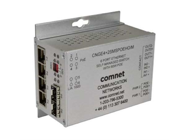 Industri switch 4 xPOE+ , 2x SFP Self Managed Ring Switch 10/100/1000TX