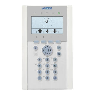 Vanderbilt tastatur med stort display 4 softkeys, X-BUS