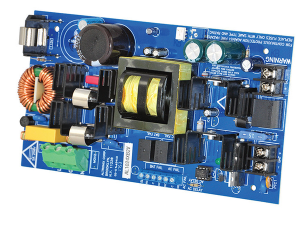 6A 12/24VDC Power board 230V input Utgang for lading av backup batteri