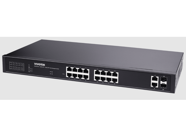 VIVOTEK 20 Ports Lite Managed PoE Switch 4xGE bt90WPoE,12xGEPoE,2xGERJ45,2xGESFP