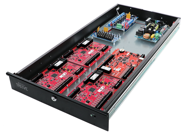 19" raclk chassis for adgangskontroll m/PSU inntil 4xLP1502, inn/utg.