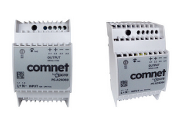 24VDC 60Watt (2.5A) DIN Rail High Temp PoE Applications. Screw Terminals.