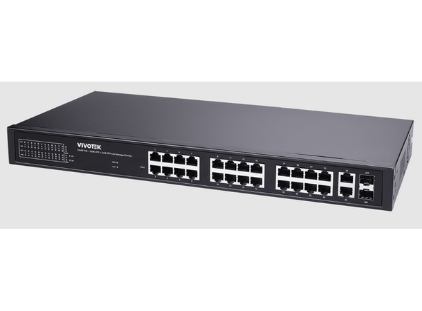 VIVOTEK 28 Ports Lite Managed PoE Switch 4xGE bt90WPoE,20xGEPoE,2xGERJ45,2xGESFP