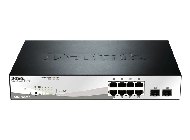 D-Link nettverkssvitsj, Gbit, 10-port 8xPoE, 2xSFP 78W managed